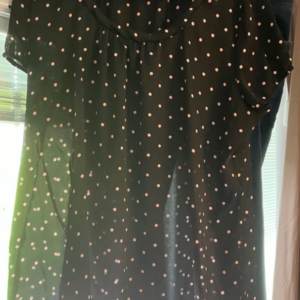duo Maternity Black Polka Dot Blouse